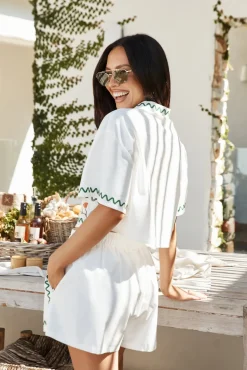 Two-Piece Shorts Set>MABLE Maple Set White