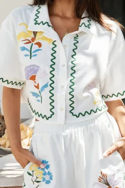 Two-Piece Shorts Set>MABLE Maple Set White