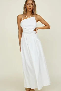 Casual Dresses|Linen Dresses>Hello Molly Marais Maxi Dress White