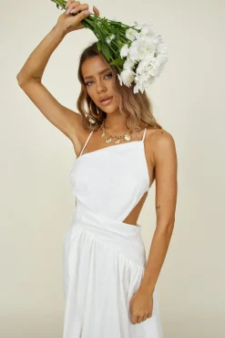 Casual Dresses|Linen Dresses>Hello Molly Marais Maxi Dress White