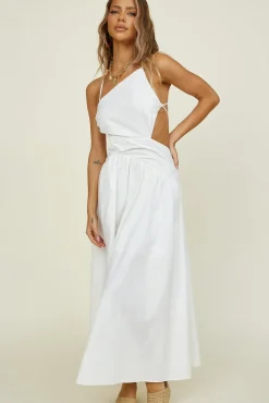 Casual Dresses|Linen Dresses>Hello Molly Marais Maxi Dress White