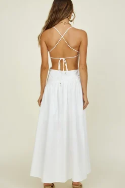 Casual Dresses|Linen Dresses>Hello Molly Marais Maxi Dress White