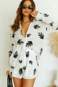 Two-Piece Shorts Set>Hello Molly Matissa Set Black