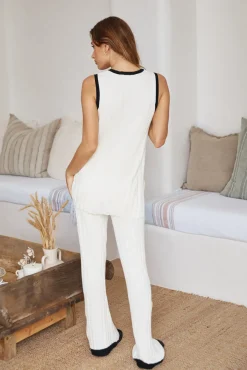 Two-Piece Pants Set>Hello Molly Maya Set White