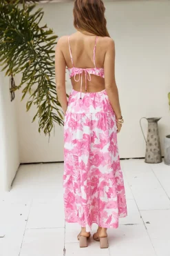 Vacation Dresses|Spring Break Dresses>Hello Molly Maybe Another Life Maxi Dress Pink