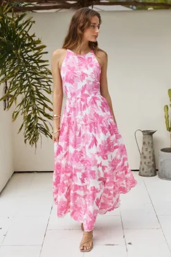 Vacation Dresses|Spring Break Dresses>Hello Molly Maybe Another Life Maxi Dress Pink