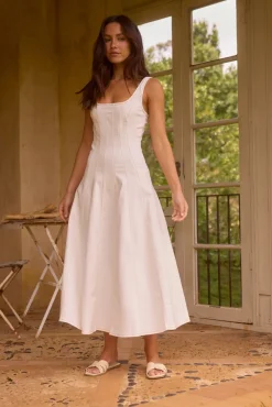 Wedding Guest Dresses|Date Night Dresses>Hello Molly Meadow Breeze Maxi Dress White