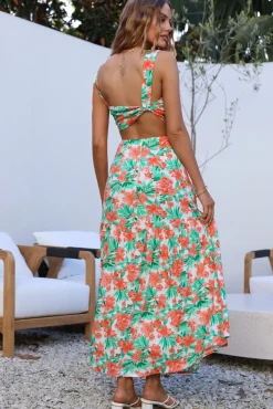 Wedding Guest Dresses|Vacation Dresses>Hello Molly Meet Cute Maxi Dress Orange