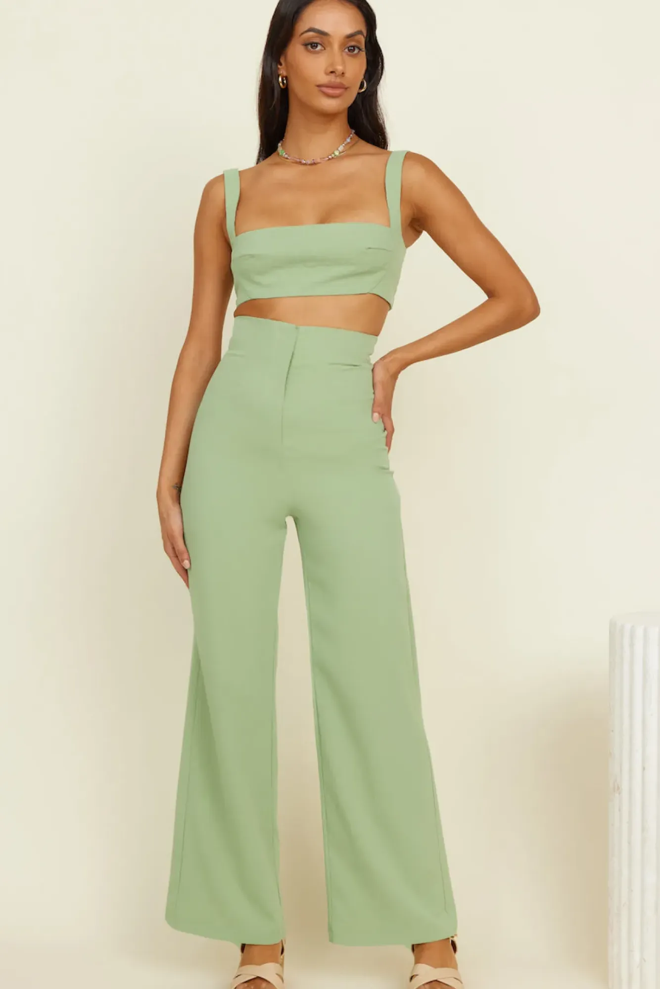 Pants>Hello Molly Memories Of Us Pants Green