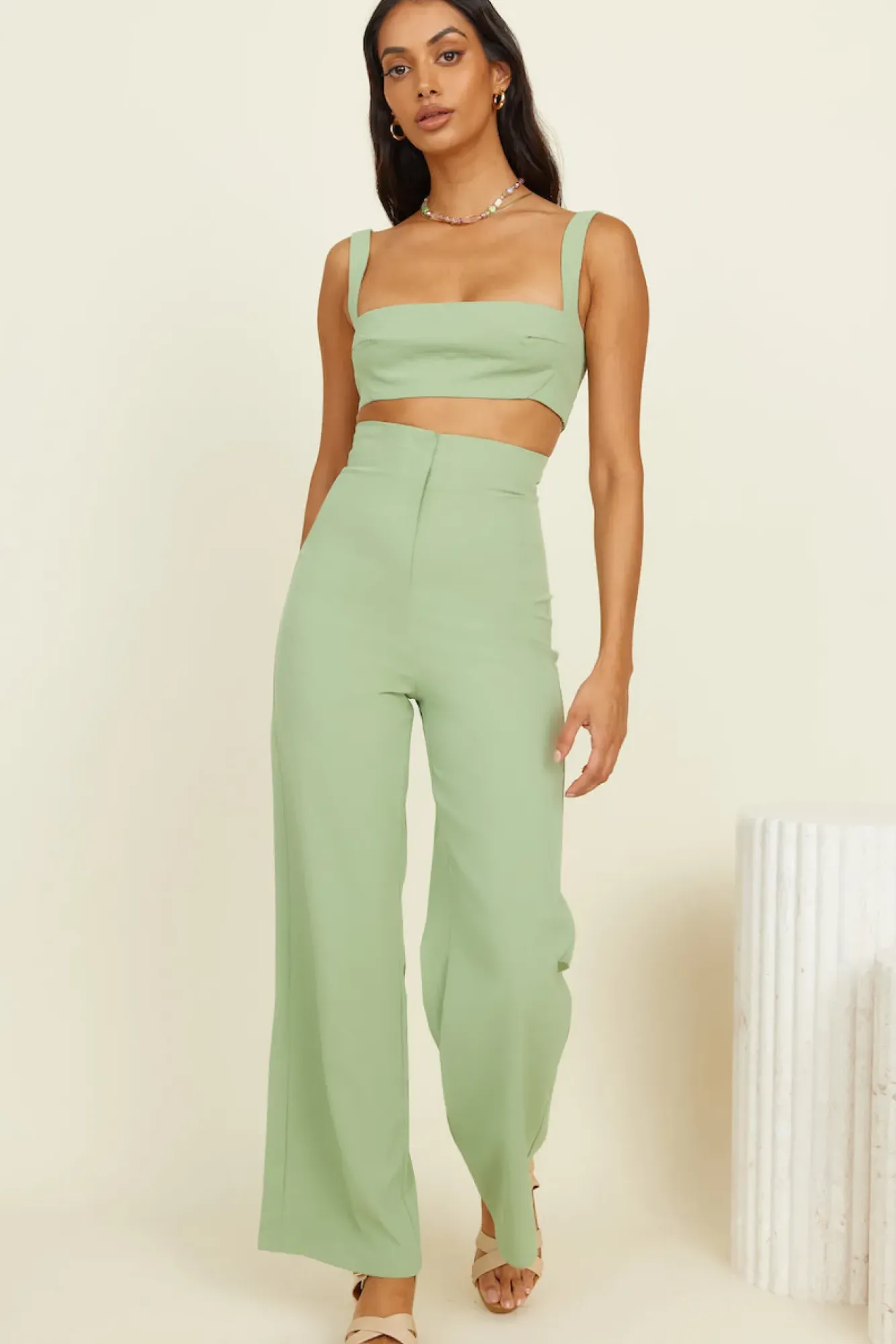 Pants>Hello Molly Memories Of Us Pants Green