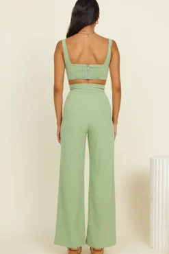 Pants>Hello Molly Memories Of Us Pants Green