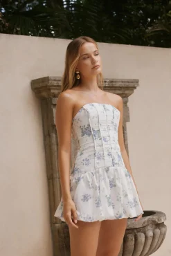 Formal Dresses|Brunch Dresses>Hello Molly Michaella Bubble Hem Mini Dress Blue