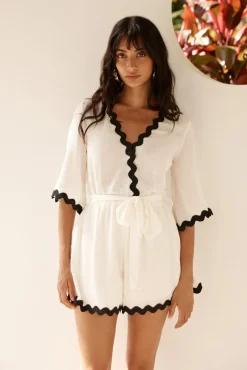 Rompers>Hello Molly Midday Mood Romper White