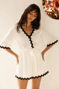 Rompers>Hello Molly Midday Mood Romper White