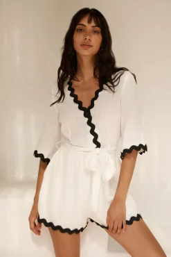Rompers>Hello Molly Midday Mood Romper White