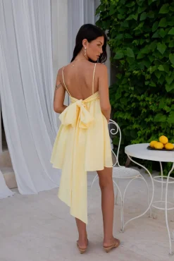 Vacation Dresses|Spring Break Dresses>Hello Molly Midnight Charm Mini Dress Yellow