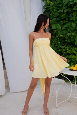 Vacation Dresses|Spring Break Dresses>Hello Molly Midnight Charm Mini Dress Yellow
