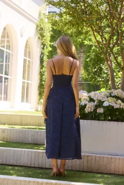 Wedding Guest Dresses|Vacation Dresses>Hello Molly Midnight Drinks Midi Dress Navy