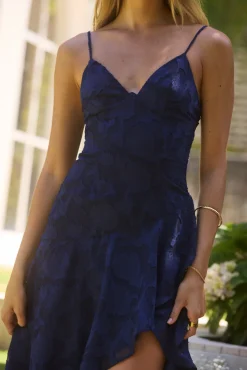 Wedding Guest Dresses|Vacation Dresses>Hello Molly Midnight Drinks Midi Dress Navy