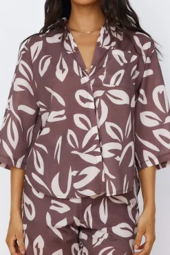 Shirts|Cropped>Hello Molly Midnight Enchantment Top Brown