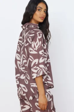 Shirts|Cropped>Hello Molly Midnight Enchantment Top Brown