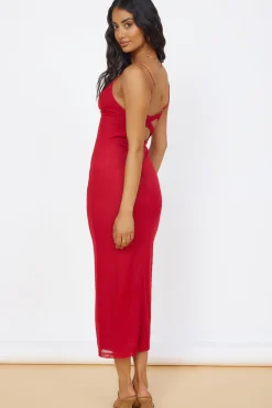 Flowy Dresses|Midi Dresses>Hello Molly Midnight Magic Midi Dress Red
