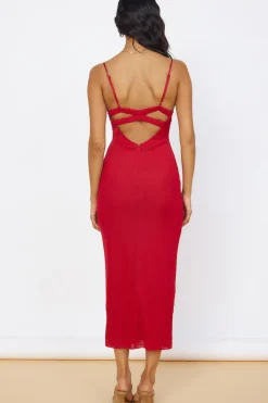 Flowy Dresses|Midi Dresses>Hello Molly Midnight Magic Midi Dress Red