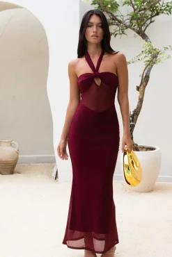 Wedding Guest Dresses|Formal Dresses>Hello Molly Midnight Muse Maxi Dress Burgundy