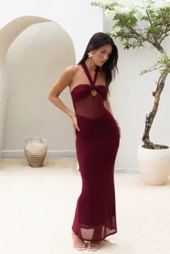 Wedding Guest Dresses|Formal Dresses>Hello Molly Midnight Muse Maxi Dress Burgundy