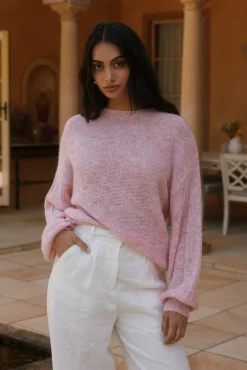 Jumpers>Hello Molly Mikale Knit Jumper Pink