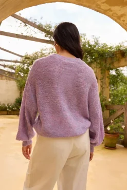 Jumpers|Long Sleeve>Fortunate One Mikale Knit Jumper Purple