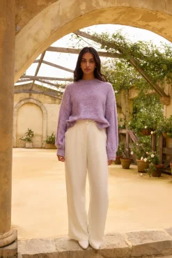 Jumpers|Long Sleeve>Fortunate One Mikale Knit Jumper Purple