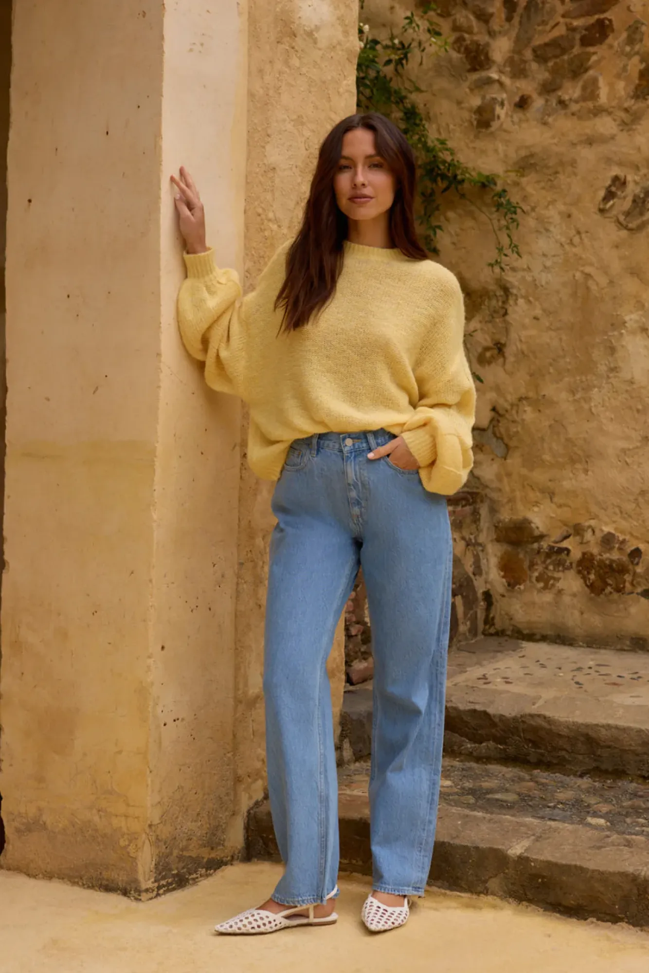 Cropped>Hello Molly Mikale Knit Jumper Yellow