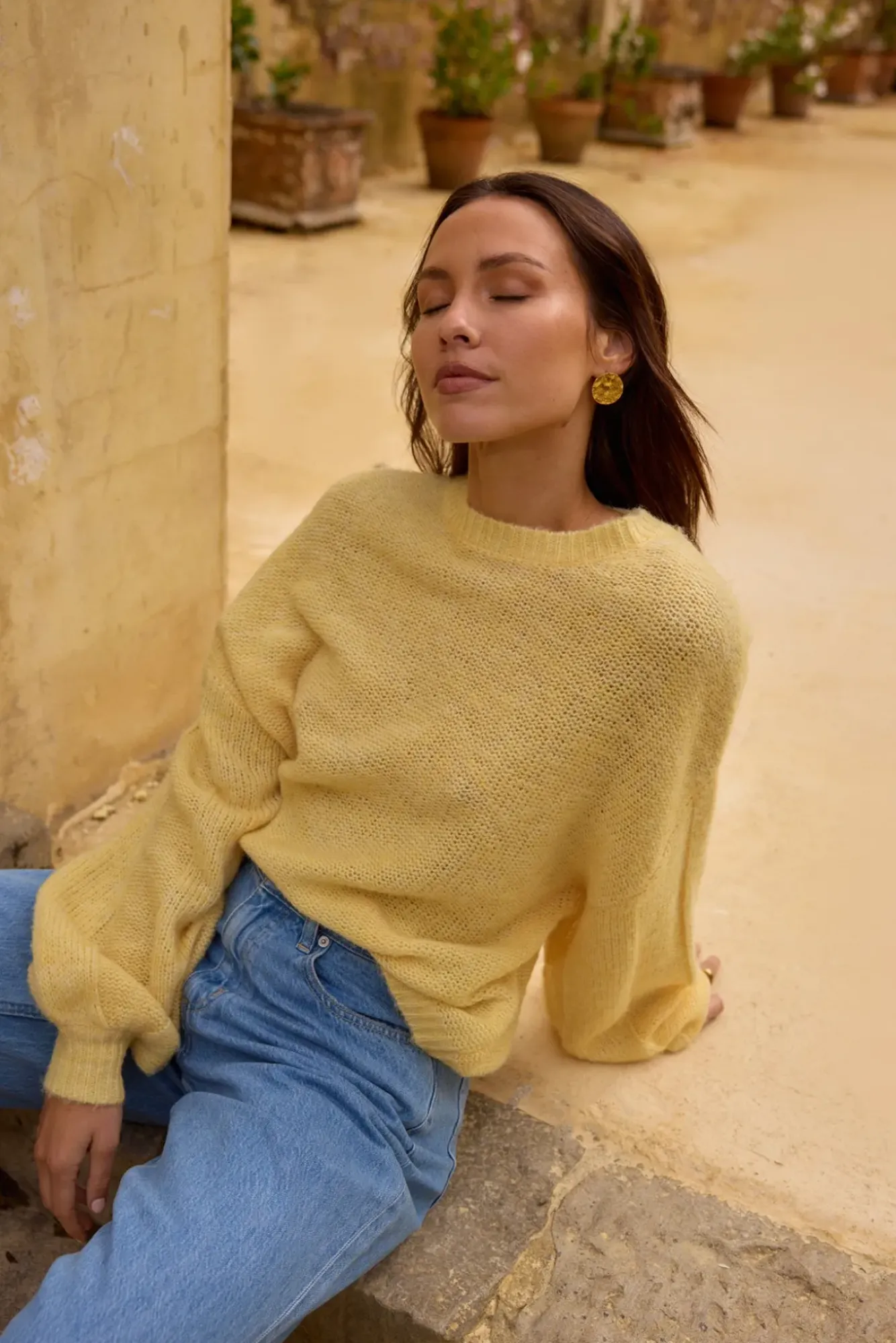 Cropped>Hello Molly Mikale Knit Jumper Yellow