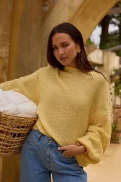 Cropped>Hello Molly Mikale Knit Jumper Yellow