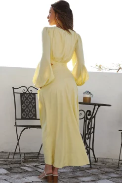 Casual Dresses|Long Sleeve Dresses>Hello Molly Miles Apart Maxi Dress Yellow