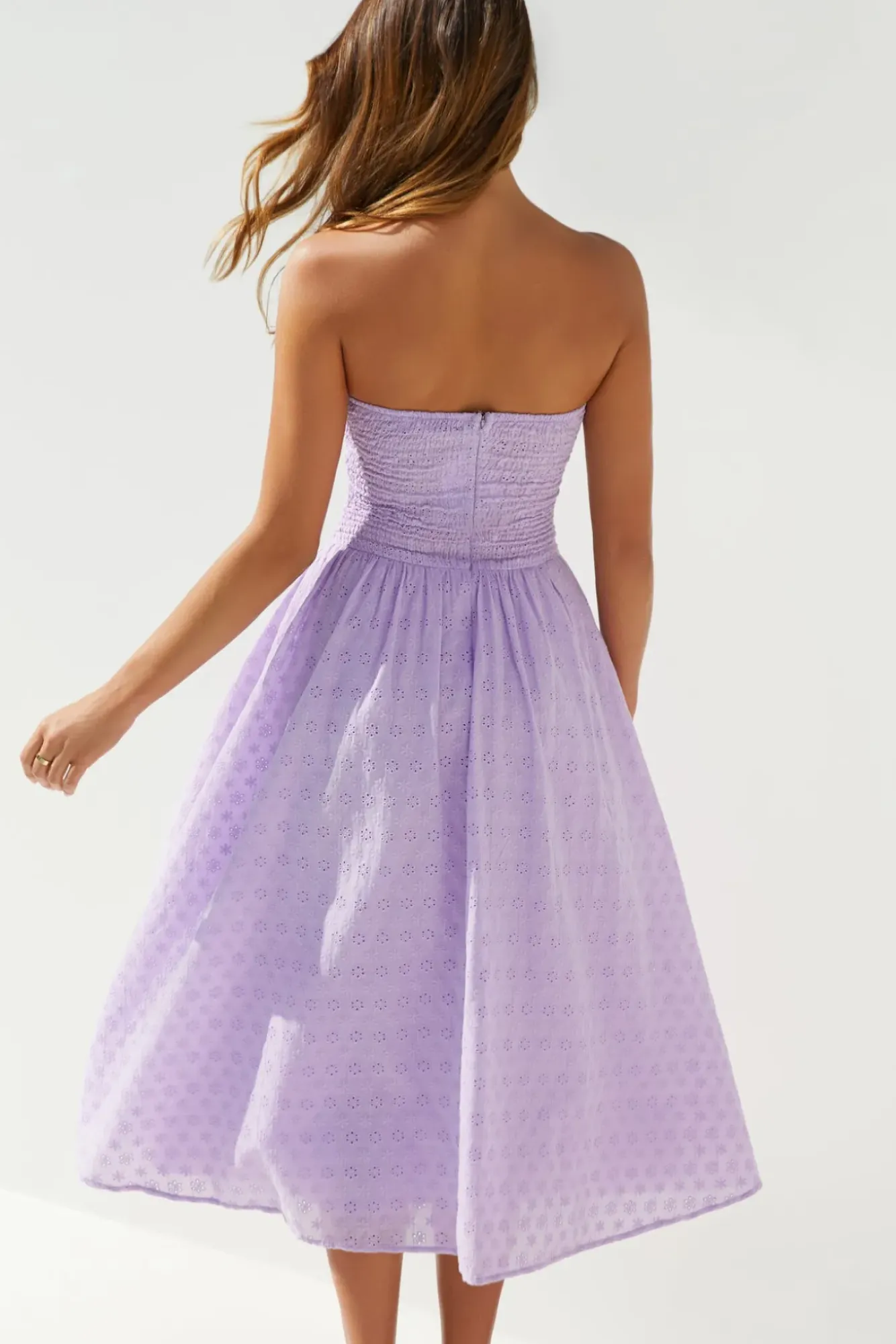 Formal Dresses|Vacation Dresses>Hello Molly Mimi Moments Strapless Maxi Dress Lilac