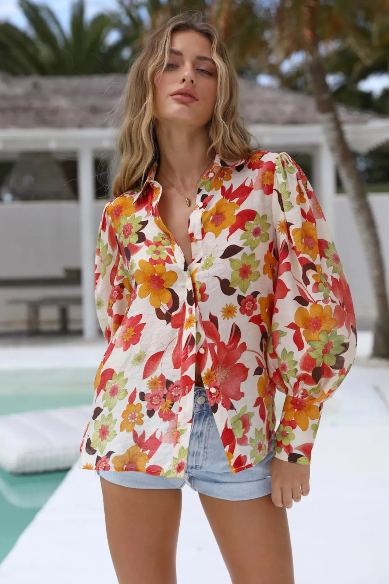 Shirts|Cropped>Hello Molly Mine Again Shirt Orange