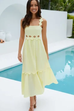 Vacation Dresses|Brunch Dresses>Hello Molly Mireille May Maxi Dress Yellow