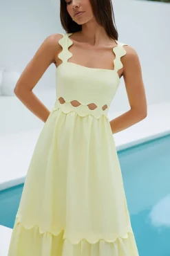 Vacation Dresses|Brunch Dresses>Hello Molly Mireille May Maxi Dress Yellow