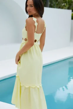 Vacation Dresses|Brunch Dresses>Hello Molly Mireille May Maxi Dress Yellow