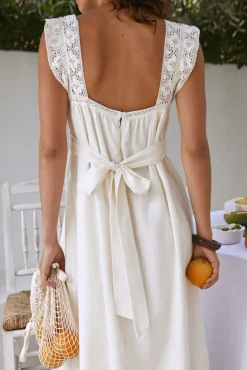 Wedding Guest Dresses|Vacation Dresses>SOFIE THE LABEL Miss Daisy Maxi Dress Ivory