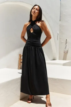 Wedding Guest Dresses|Cocktail Dresses>Hello Molly Mocha Moments Maxi Dress Black