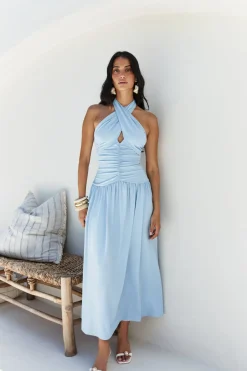 Wedding Guest Dresses|Cocktail Dresses>Hello Molly Mocha Moments Maxi Dress Blue