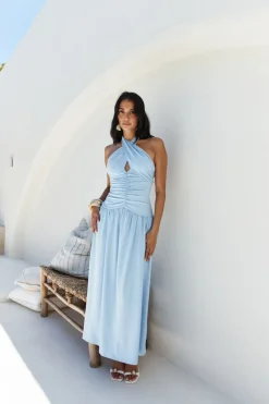 Wedding Guest Dresses|Cocktail Dresses>Hello Molly Mocha Moments Maxi Dress Blue