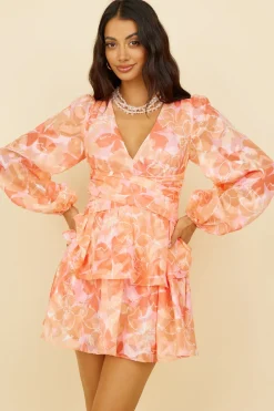 Formal Dresses|Cocktail Dresses>Hello Molly Moment I Knew Dress Orange