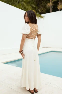 Vacation Dresses|Brunch Dresses>Hello Molly Moments Of Magic Maxi Dress Cream