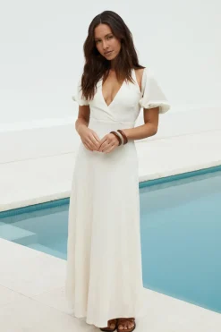 Vacation Dresses|Brunch Dresses>Hello Molly Moments Of Magic Maxi Dress Cream