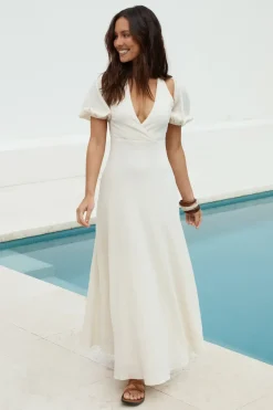 Vacation Dresses|Brunch Dresses>Hello Molly Moments Of Magic Maxi Dress Cream
