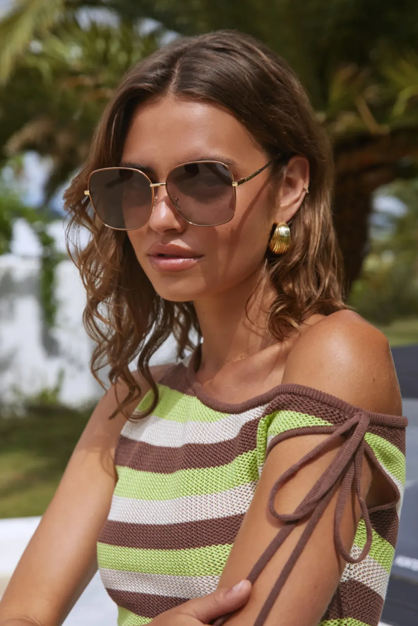Sunglasses>Hello Molly Monaco Sunglasses Brown